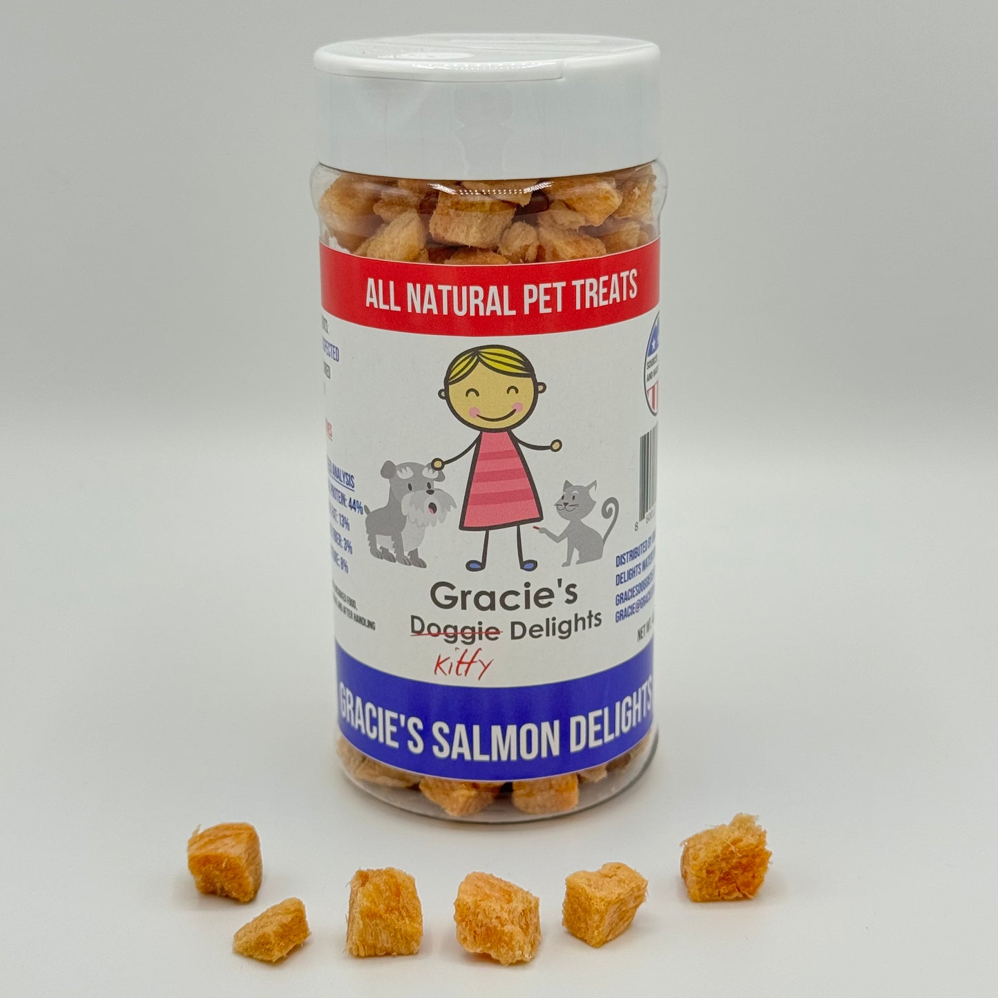 Gracie's Kitty Delights Salmon freeze dried cat treats