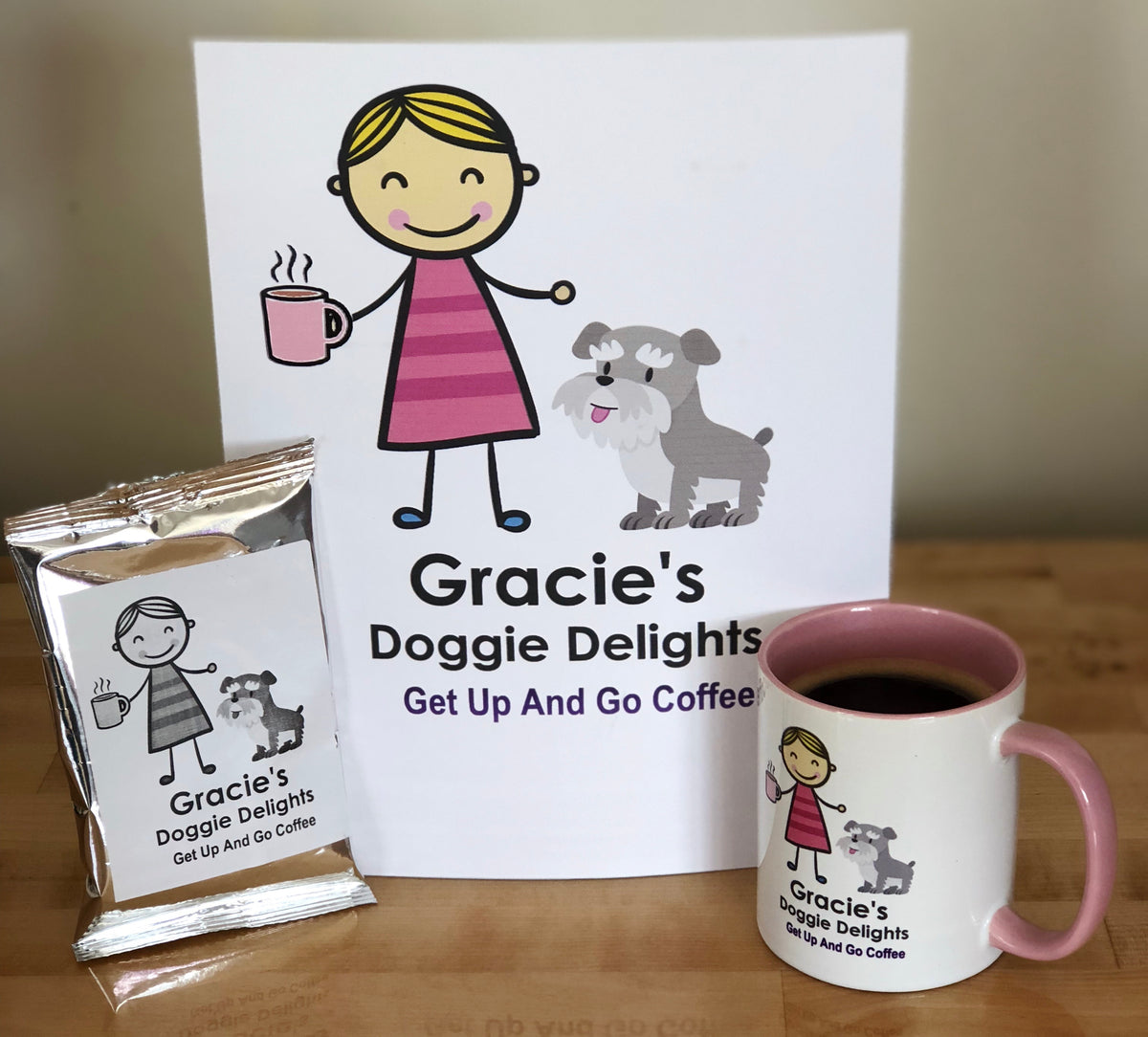 Gracie's Get Up And Go Coffee and Mugs – Gracie's Doggie Delights