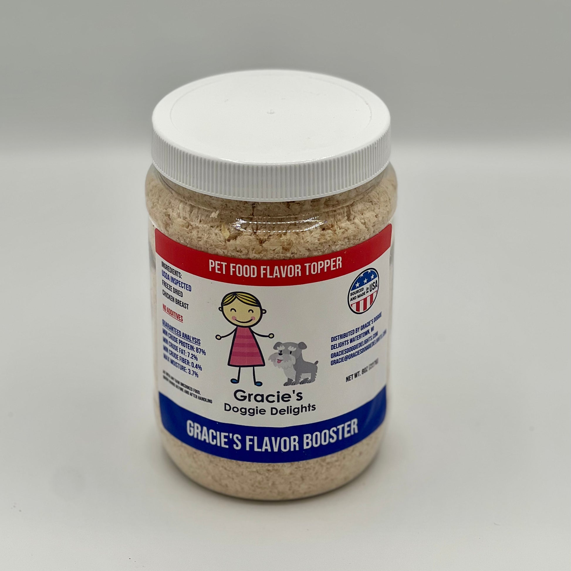 Gracie's Doggie Delights Pet Food Toppers Chicken Breast Bulk Jar