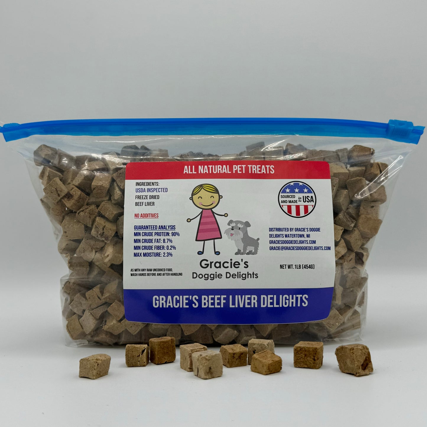 Gracie's Beef Liver Delights Freeze Dried Dog Treats