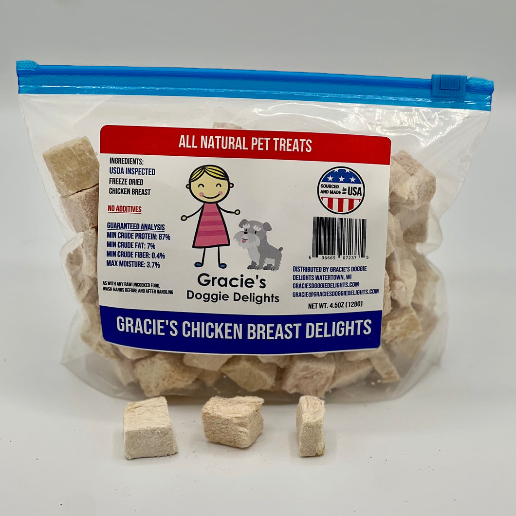Gracie's Chicken Breast Delights Freeze Dried Dog Treats